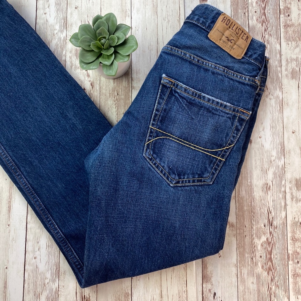 Hollister Y2K Slim Straight Epic Flex Men's Jeans Medium Blue Wash 29x30 - Picture 3 of 10